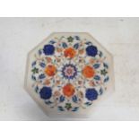 An Indian (Mughal-type) pietra dura octagonal table-top