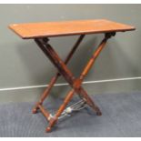 A butlers tray stand with a plain top and a Pembroke table