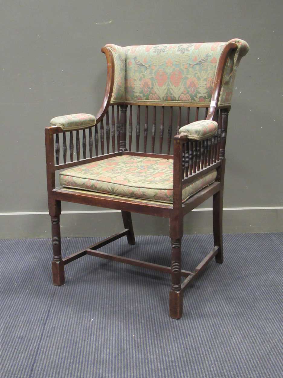 An Art Nouveau chair in the William Morris style