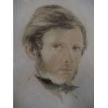 After John Ruskin (British, 1819-1900), Self portrait, print, bears the signature in ink 'J Ruskin',
