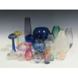 A collection of Studio glasswares
