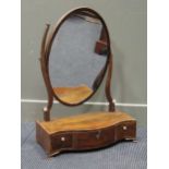 A George III mahogany dressing table mirror,