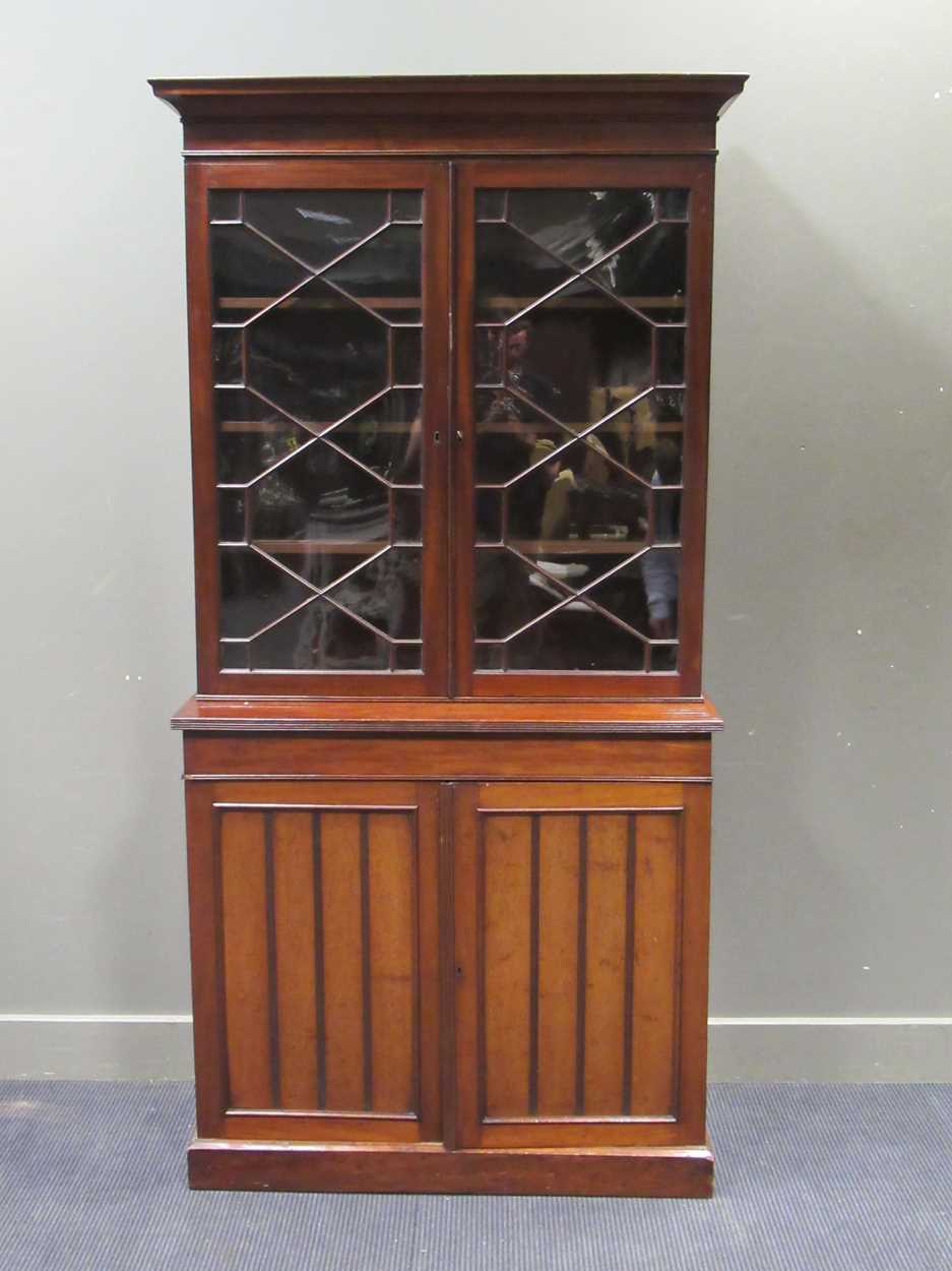 Mahogany bookcase with astragal glazed doors, 19th century 207 x 106 x 46cm