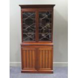 Mahogany bookcase with astragal glazed doors, 19th century 207 x 106 x 46cm