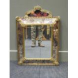 A Venetian style sectional mirror and one other (2)