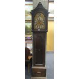 An oak longcase clock, signed 'William Vise, Wisbeach', with 8 day movement, now in a later case,