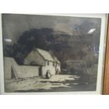 Sir Alfred East RA, RBA (1844-1913), Stow by Moonlight, etching with aquatint, pencil signed lower
