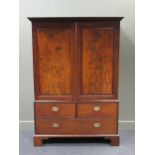 A 19th century mahogany linen press 183 x 129 x 61cm