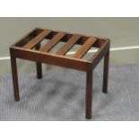 A vintage Georgian style mahogany luggage stand,