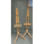 Two artists easels