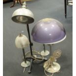 Three modern lamps and another adjustable lamp