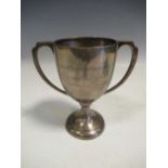 A silver trophy cup for the Histon Homing Society, 15cm high, 5.9ozt