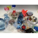 Collection of 20th century art / studio glass, some Murano, including model birds