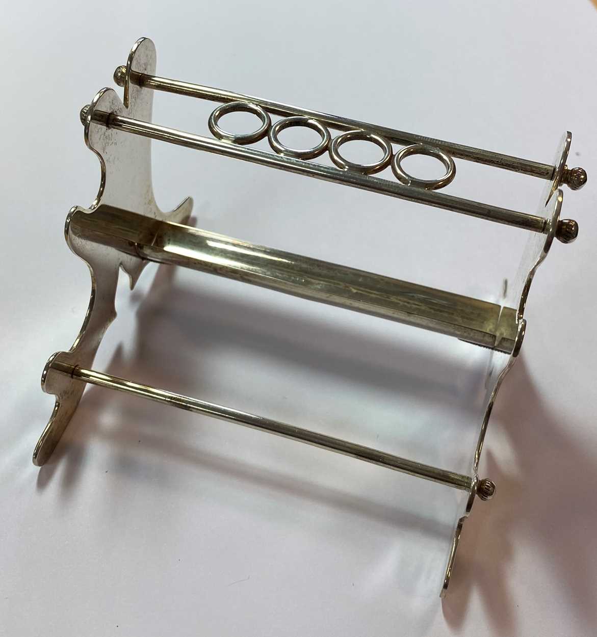A George V silver pen tidy together with an Edward VII silver stamp roller, - Image 8 of 9
