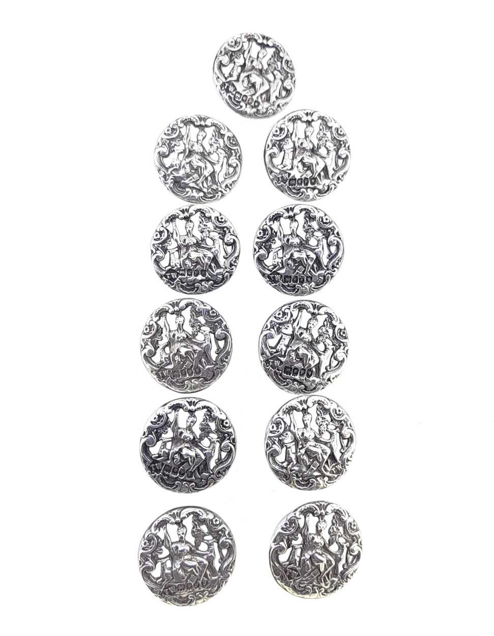 Three sets of early 20th century buttons, - Image 2 of 6