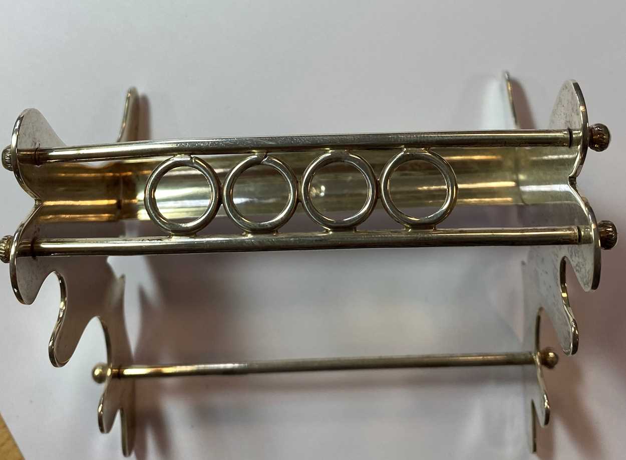 A George V silver pen tidy together with an Edward VII silver stamp roller, - Image 7 of 9