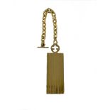 A late 20th century 9ct gold key chain,