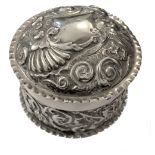 A Victorian silver trinket box,