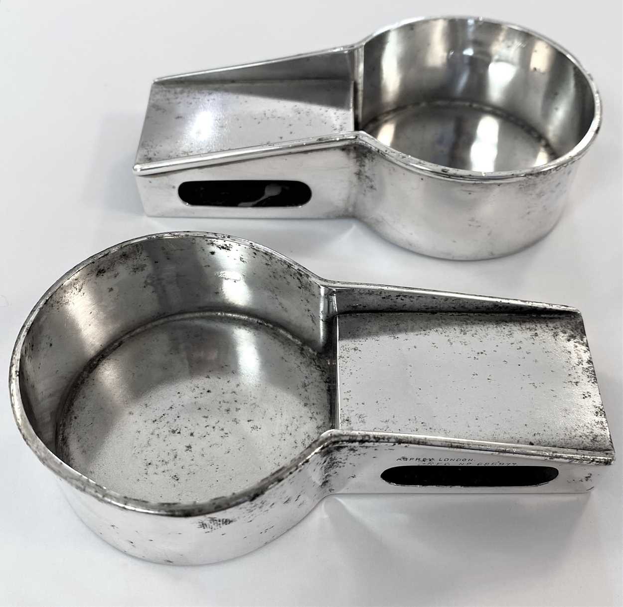 A pair of George V silver combination matchbox holder and ashtrays, mark of Asprey, - Image 5 of 6