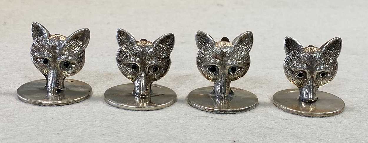 Four George V silver novelty menu holders, mark of Sampson Mordan & Co, retailed by Asprey, - Image 2 of 8