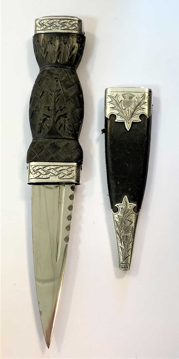 A George V silver mounted Sgian Dubh, - Image 3 of 10