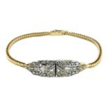 A diamond set centrepiece bracelet,