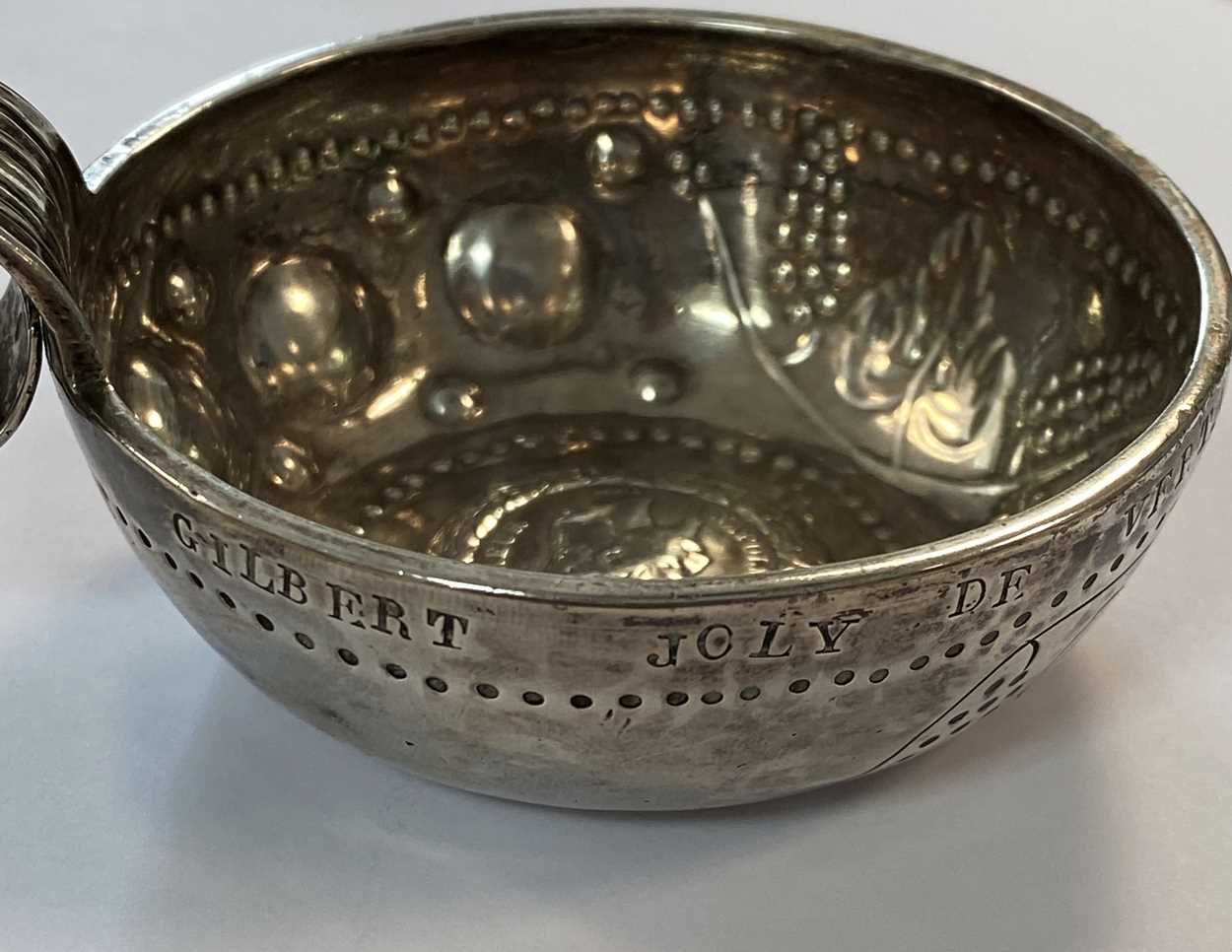 A mid-19th century French metalwares silver tastevin, - Image 3 of 8