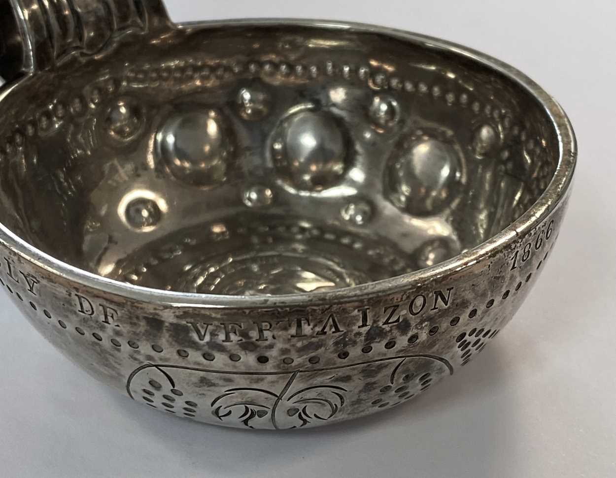 A mid-19th century French metalwares silver tastevin, - Image 4 of 8