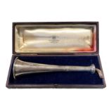 A George V silver novelty table cigar lighter,