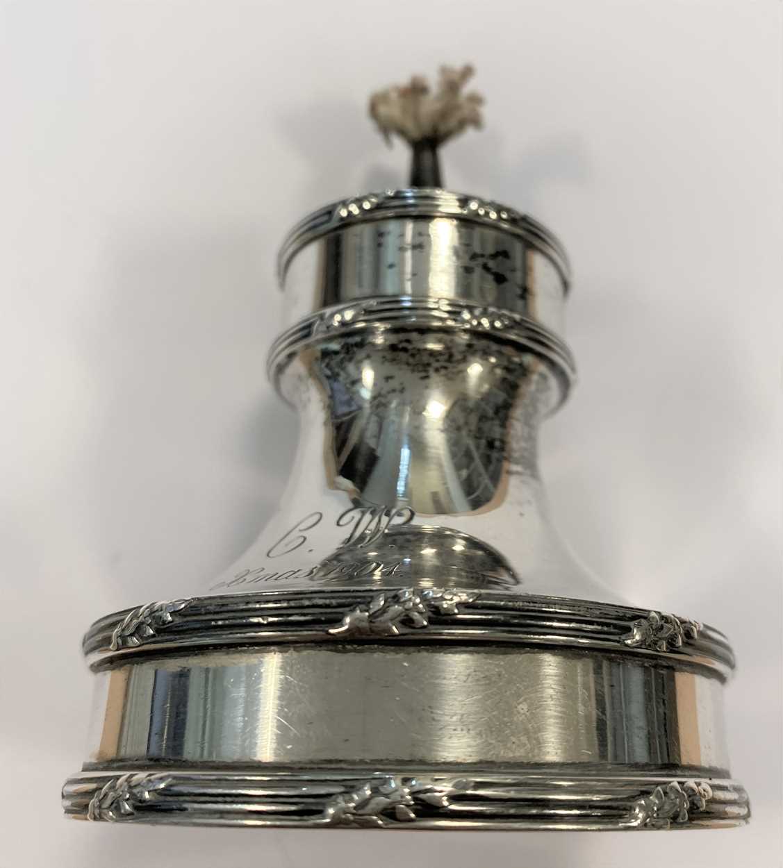 An Edward VII silver table cigar lighter, - Image 5 of 5