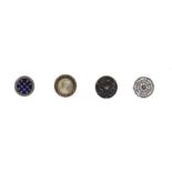 Four sets of antique ornate buttons,