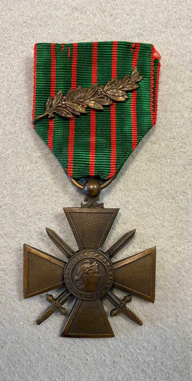 A WW1 medal trio together with a Distinguished Conduct Medal and Croix de Guerre avec Palme, - Image 5 of 7