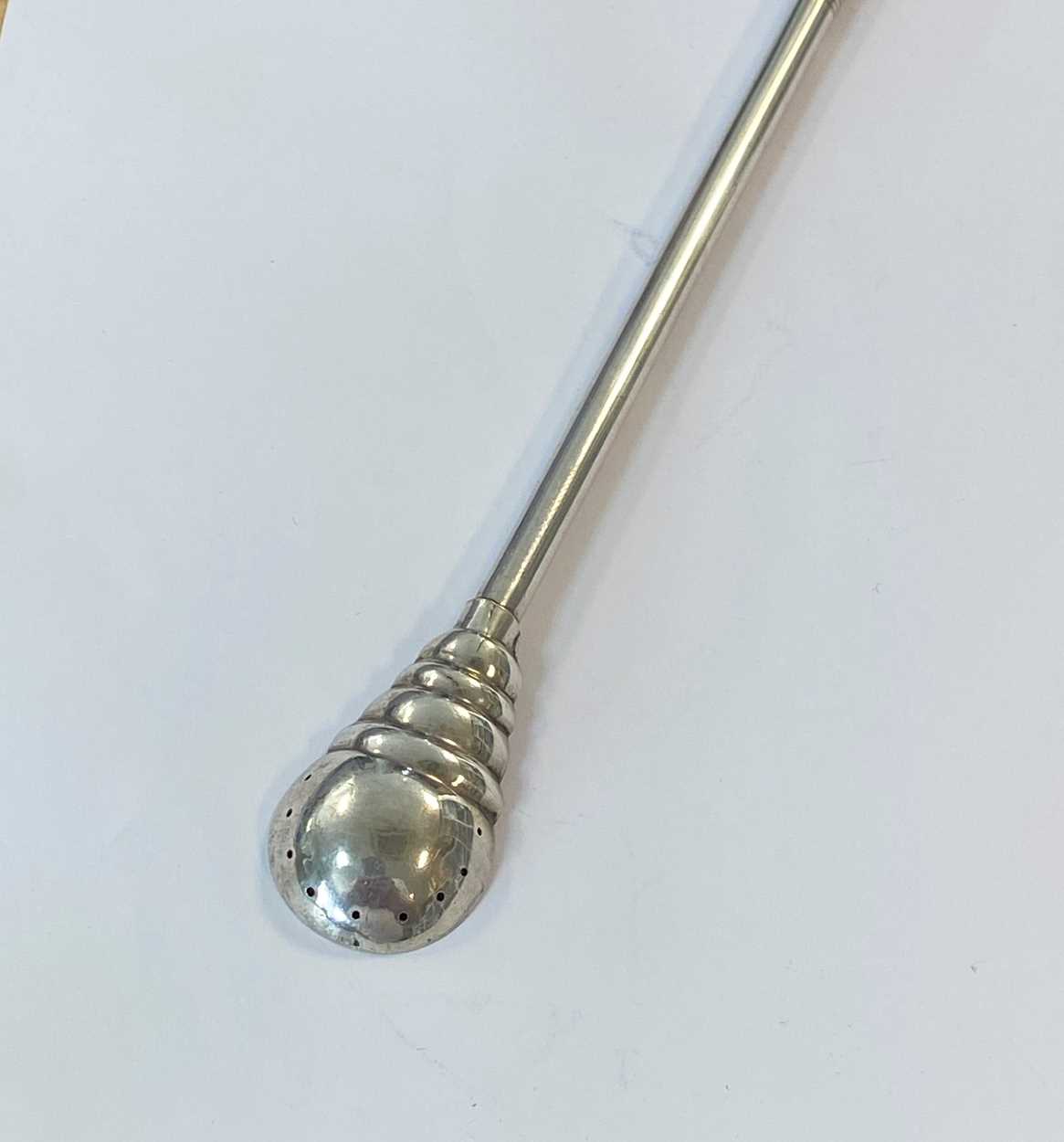 A 'Gibson' style medicine spoon together with two bombillas, - Image 9 of 10