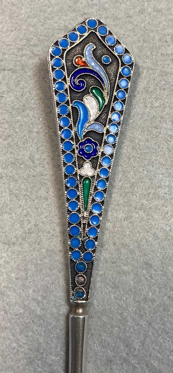 A collection of five early 20th century Russian metalwares silver and enamel objets, - Image 14 of 21