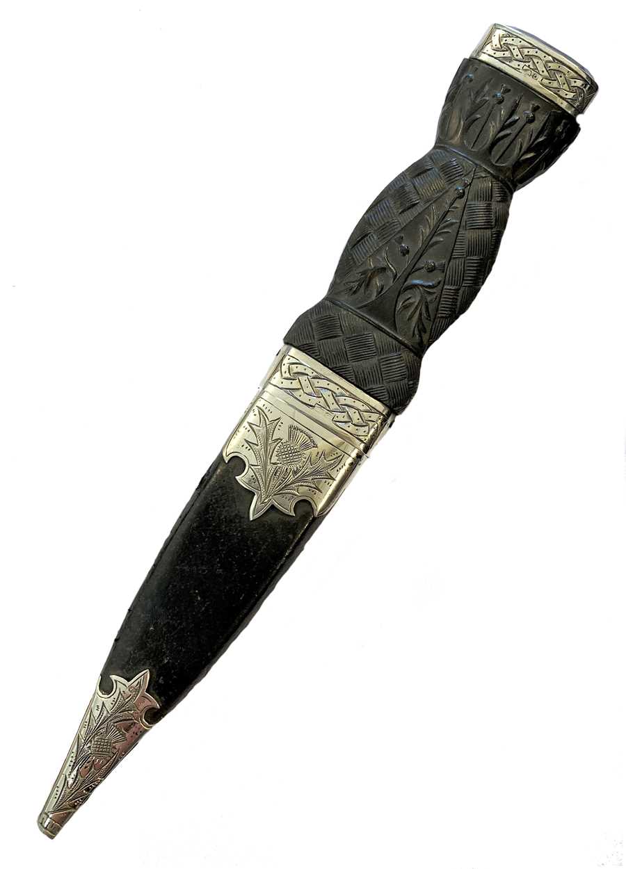 A George V silver mounted Sgian Dubh, - Image 2 of 10