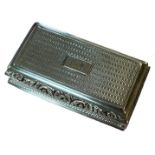 A George IV silver snuff box,