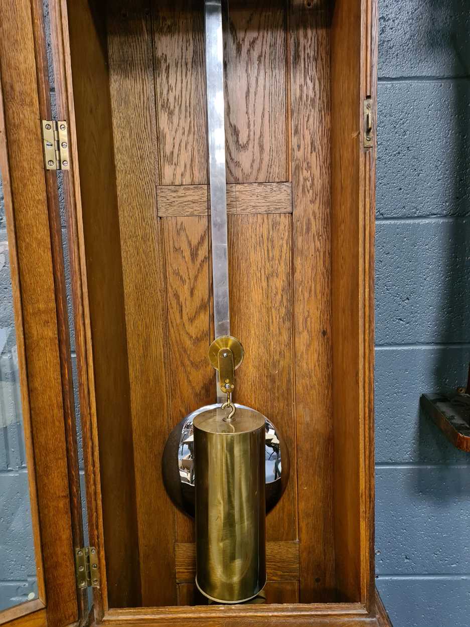 Magneta of London electric master oak longcase clock, circa 1930, - Bild 3 aus 7