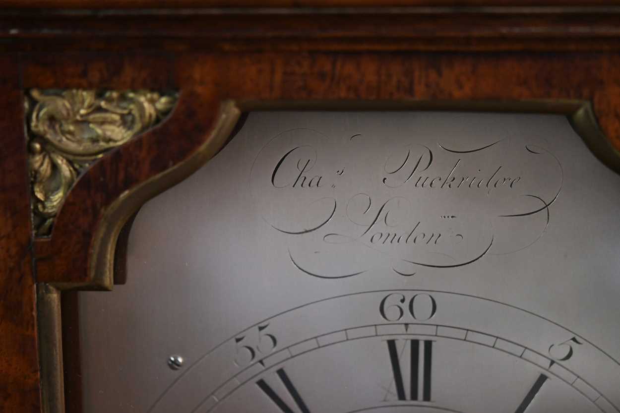 A George III mahogany bracket clock by Charles Puckridge, - Bild 7 aus 9