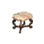 A William and Mary stool,