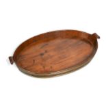 A George III mahogany oval tray,
