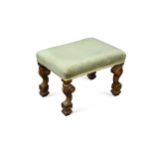 An Italianate rectangular stool, part 18th century ,