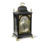 A George III ebonised bracket clock,