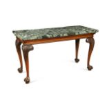 A George II (and later) mahogany serving table,