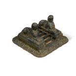 A Regency black painted cast iron boot scraper,