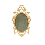 A George III giltwood wall mirror,