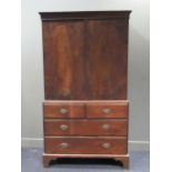 A 19th century mahogany linen press 212 x 116 x 55cm