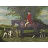 Modern British School, after Henry Alken A Huntsman with hounds oil on canvas 59 x 73cm