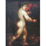 Manner of Rubens, Putti, oil on canvas, 65.5 x 48.5cm