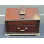 A late 19th century shoe shine box 45cm wide