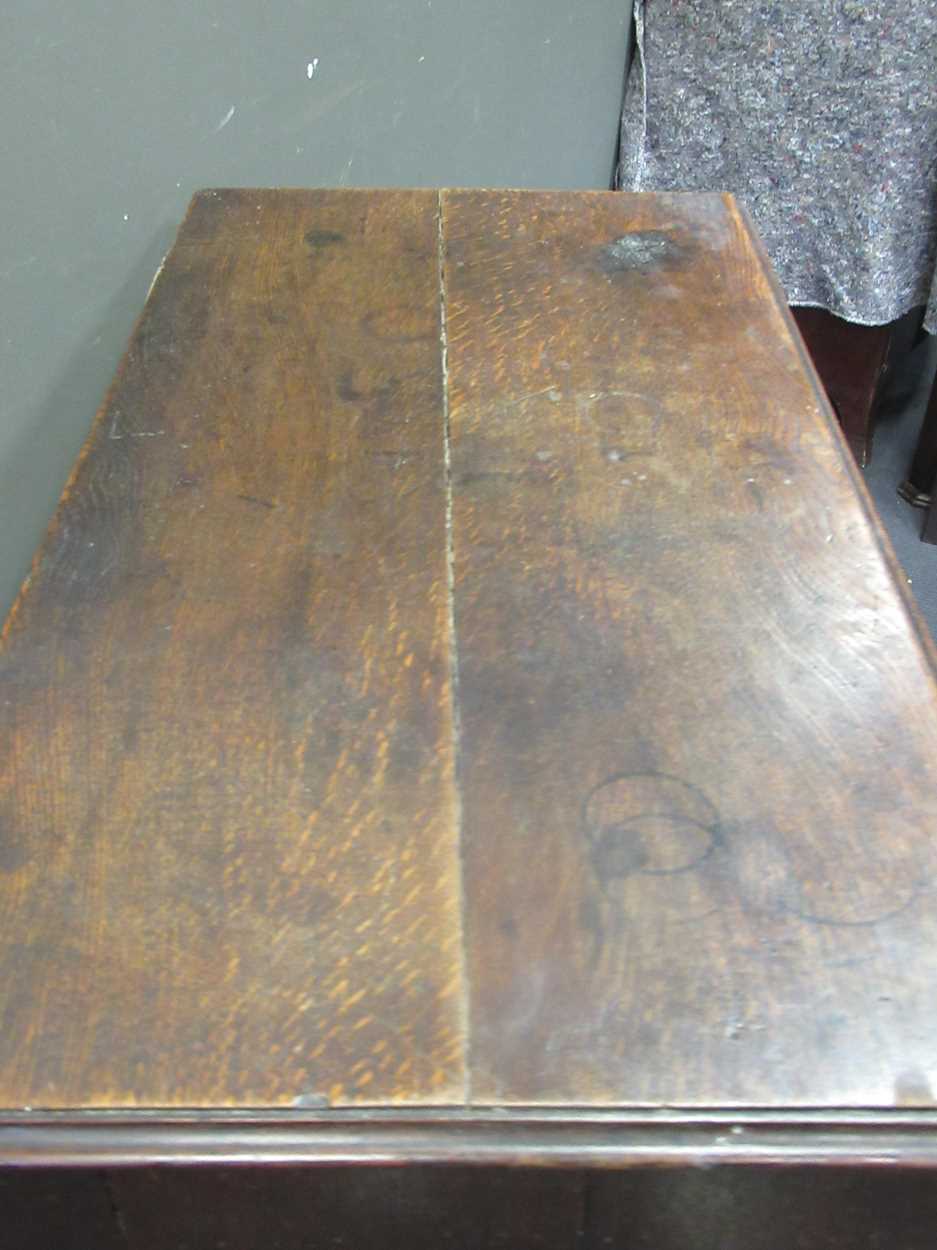 A Charles II and later chest of two short over three long drawers on bracket feet, 92 x 90 x 48cm - Image 5 of 8